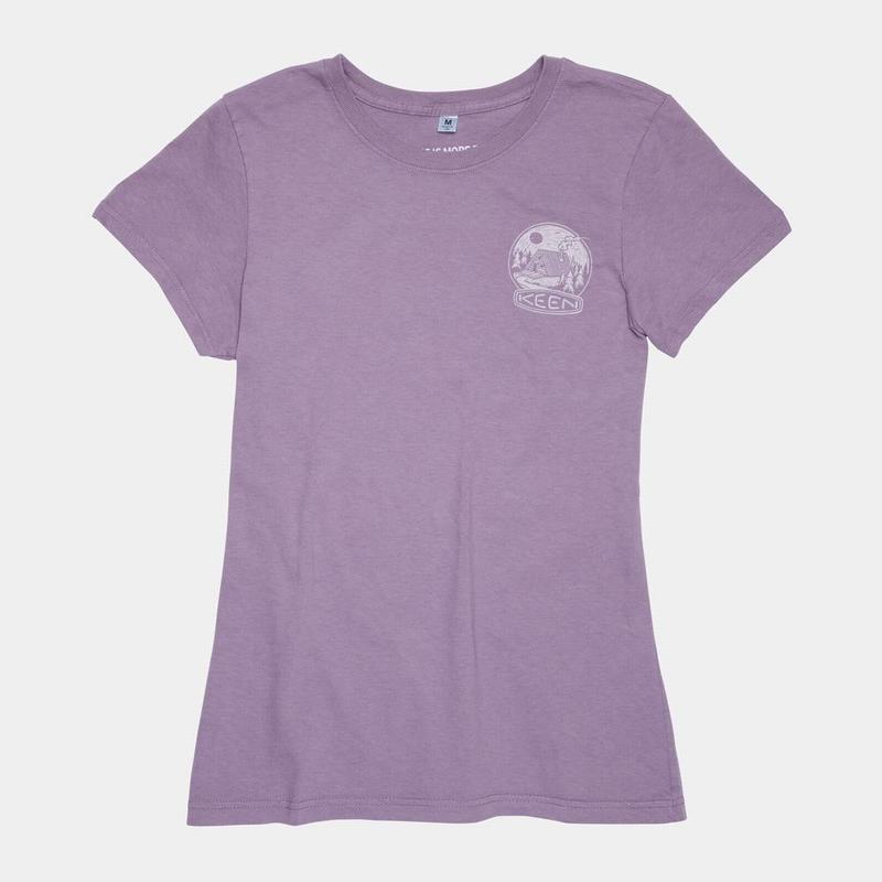 Keen Mountains To Sea' Womens T-Shirts Purple NZ Sale (5647-NHGRC)